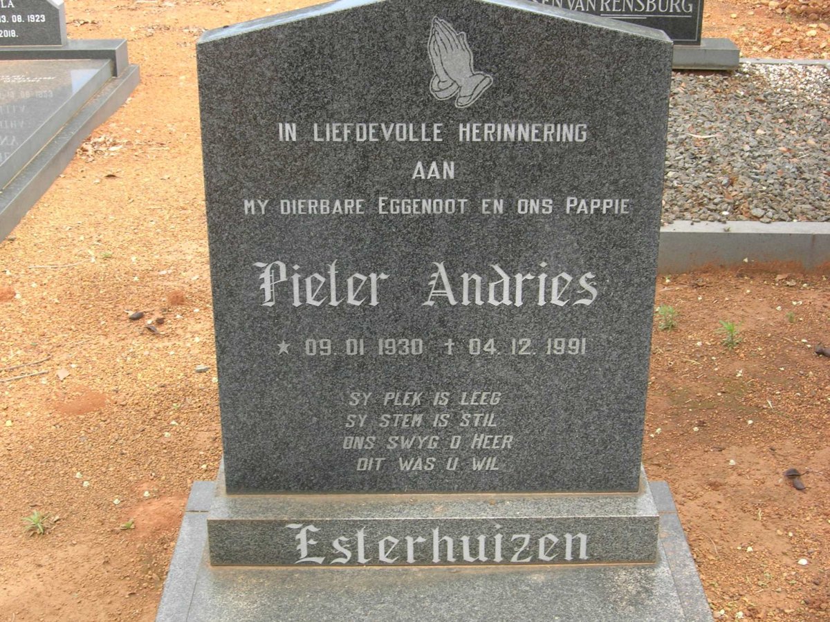 ESTERHUIZEN Pieter Andries 1930-1991