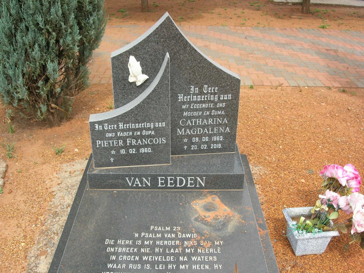 EEDEN Pieter Francois, van 1960- &amp; Catharina Magdalena 1963-2019