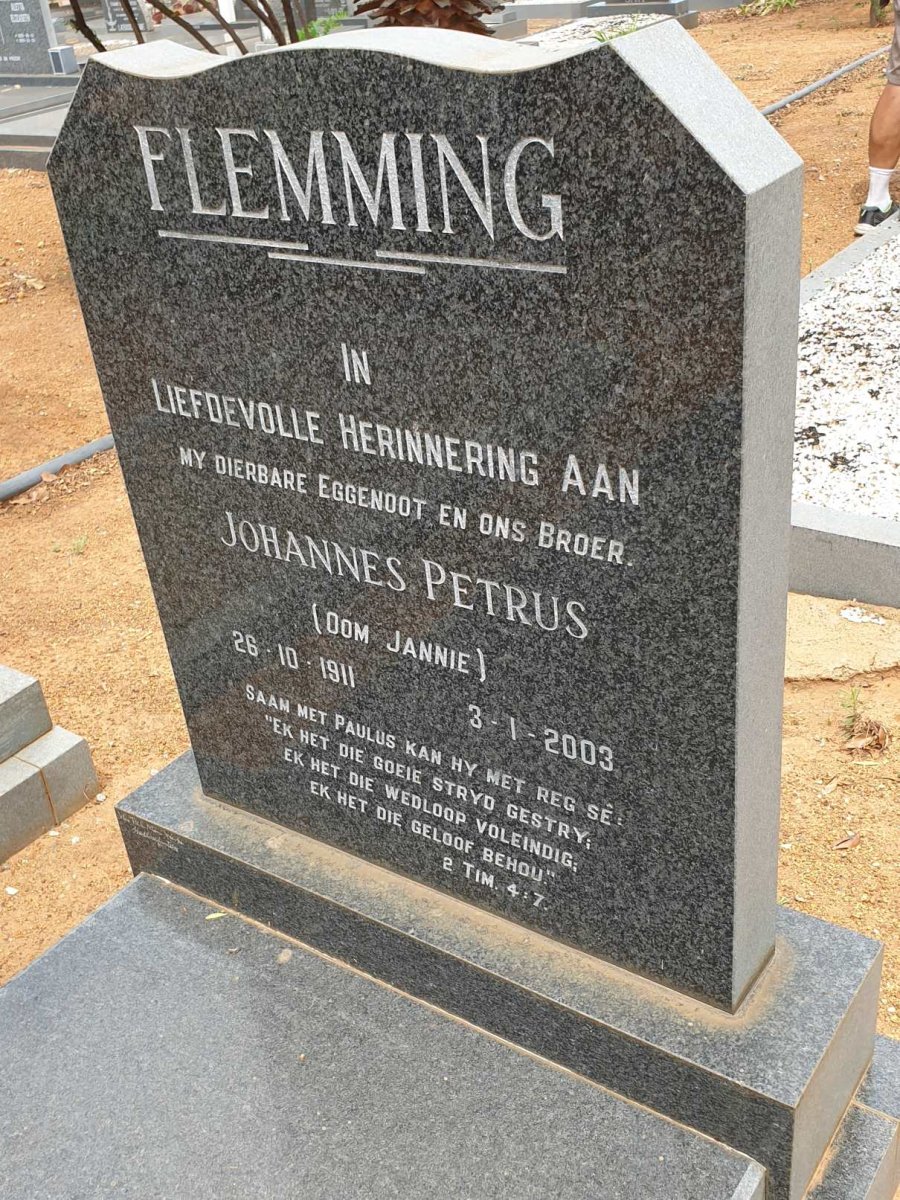 FLEMMING Johannes Petrus 1911-2003
