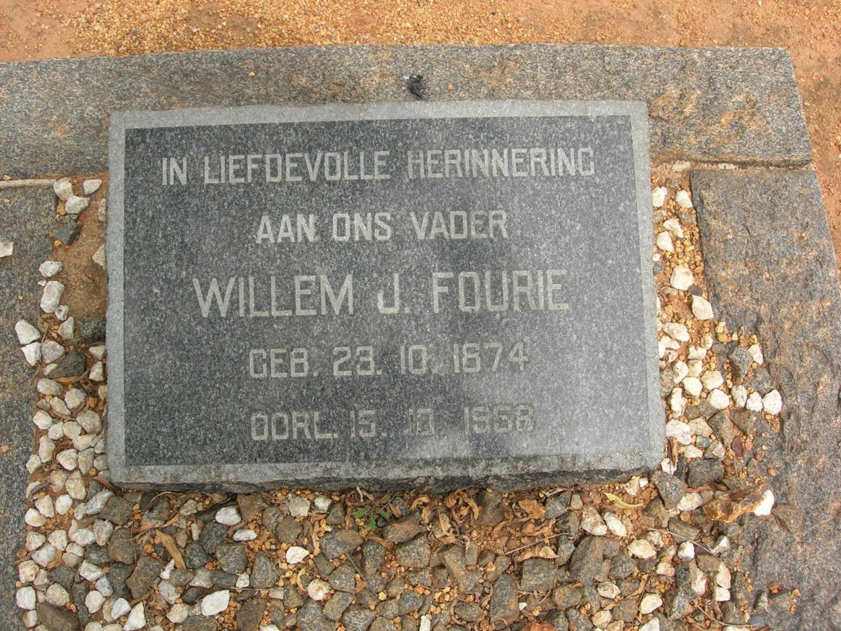 FOURIE Willem J. 1874-1958