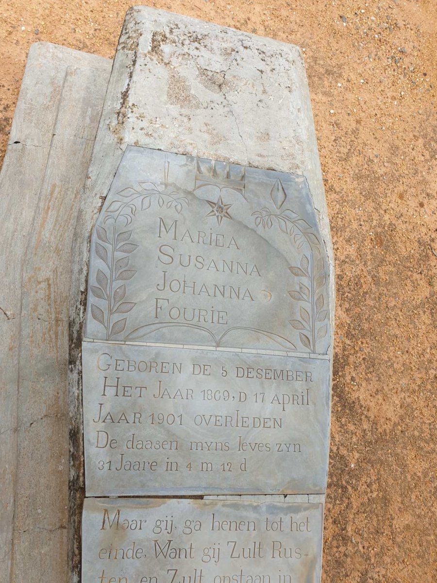 FOURIE Mariea Susanna Johanna 1869-1901