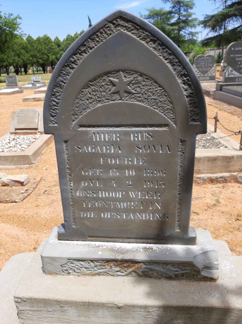 FOURIE Sagaria Sovia 1896-1915