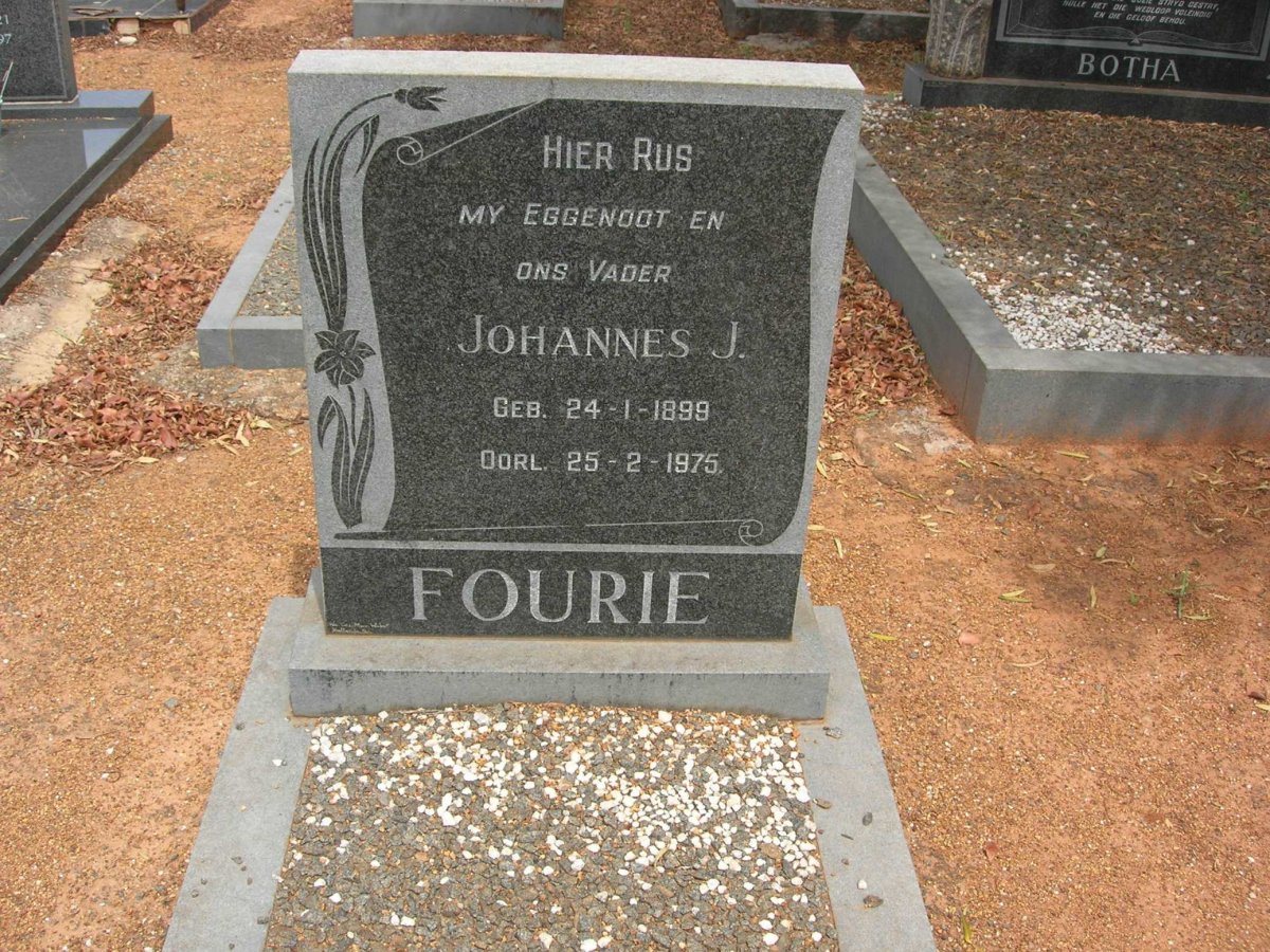 FOURIE Johannes J. 1899-1975
