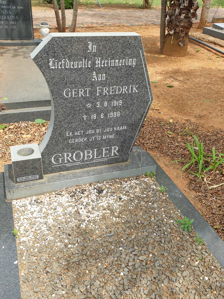GROBLER Gert Fredrik 1919-1996