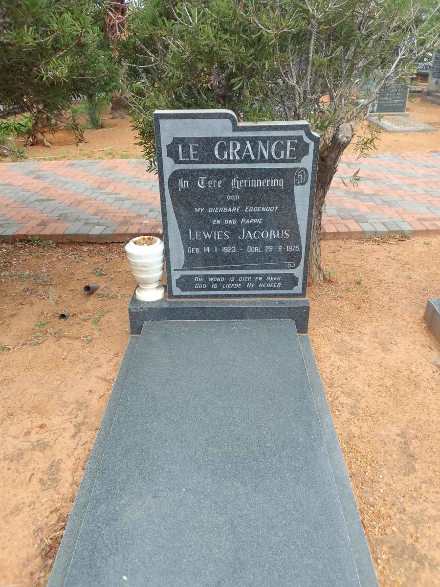 GRANGE Lewies Jacobus, le 1923-1975