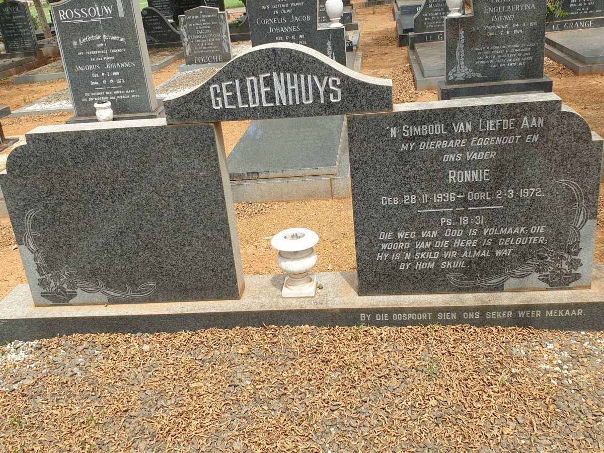 GELDENHUYS Ronnie 1936-1972