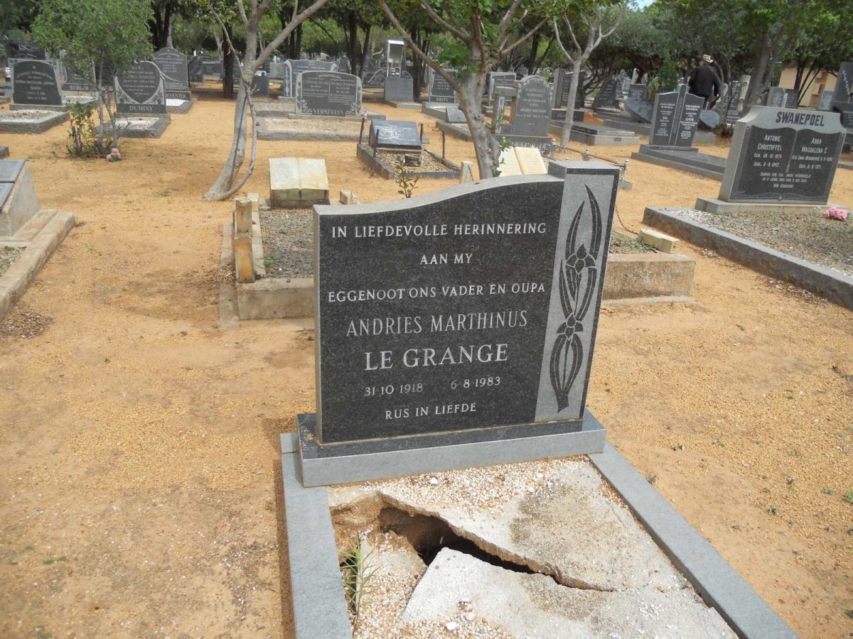 GRANGE Andries Marthinus, le 1918-1983
