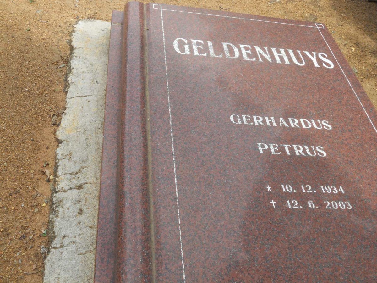 GELDENHUYS Gerhardus Petrus 1934-2003