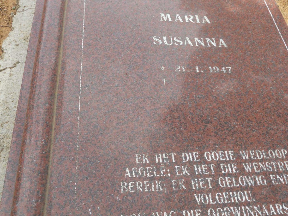 GELDENHUYS Maria Susanna 1947-