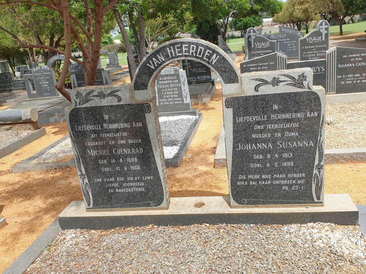 HEERDEN Michiel Coenraad, van 1899-1968 &amp; Johanna Susanna 1913-1998