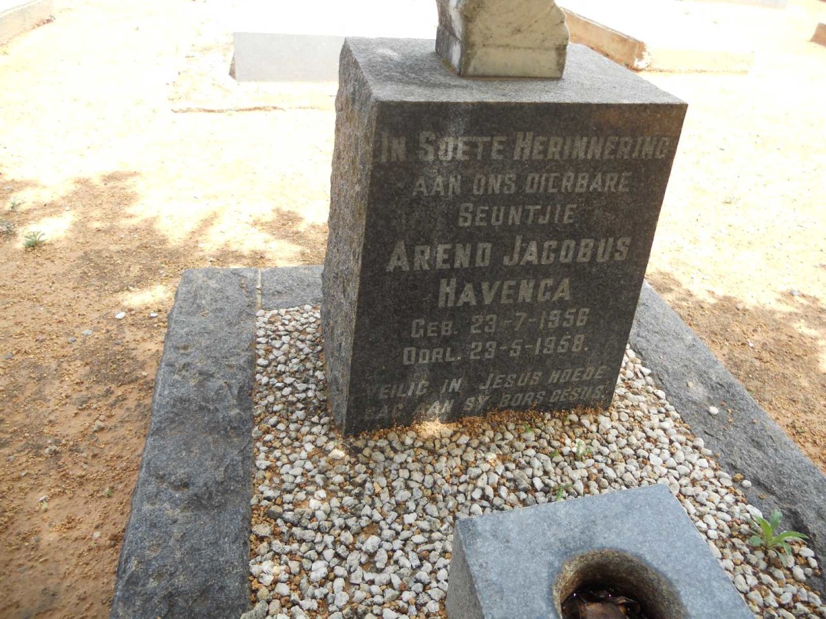 HAVENGA Arend Jacobus 1956-1958