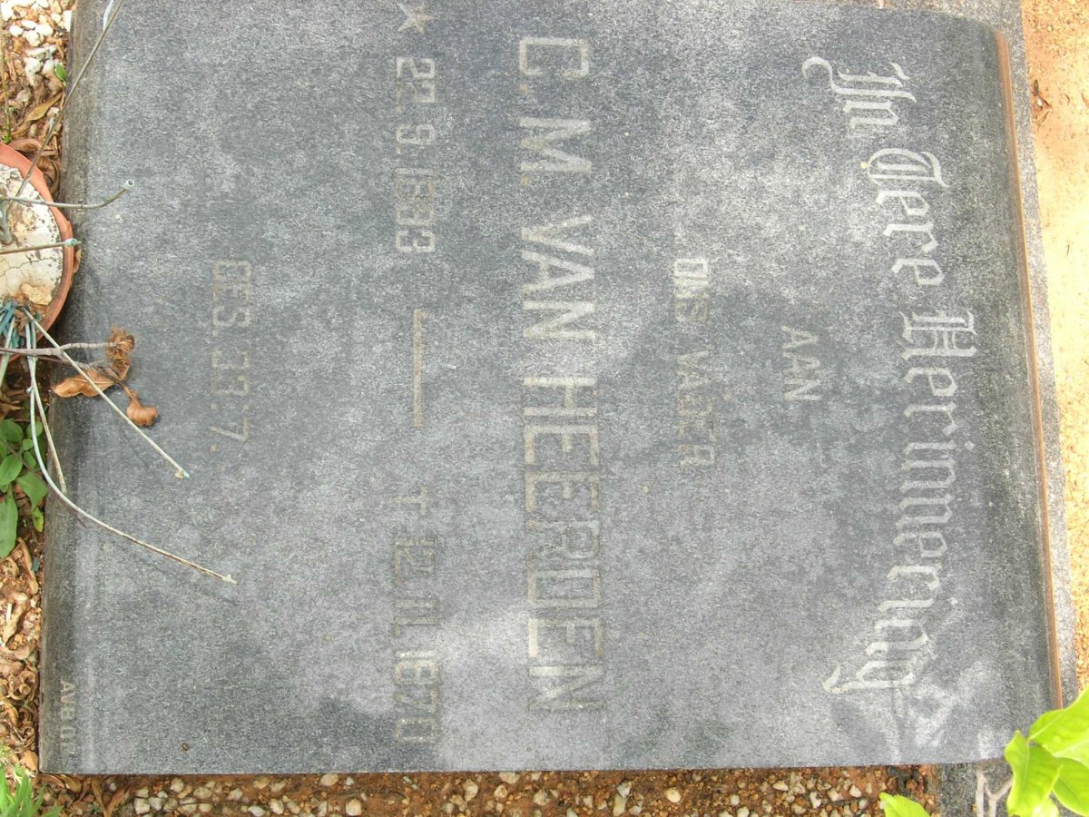 HEERDEN C.M., van 1893-1970
