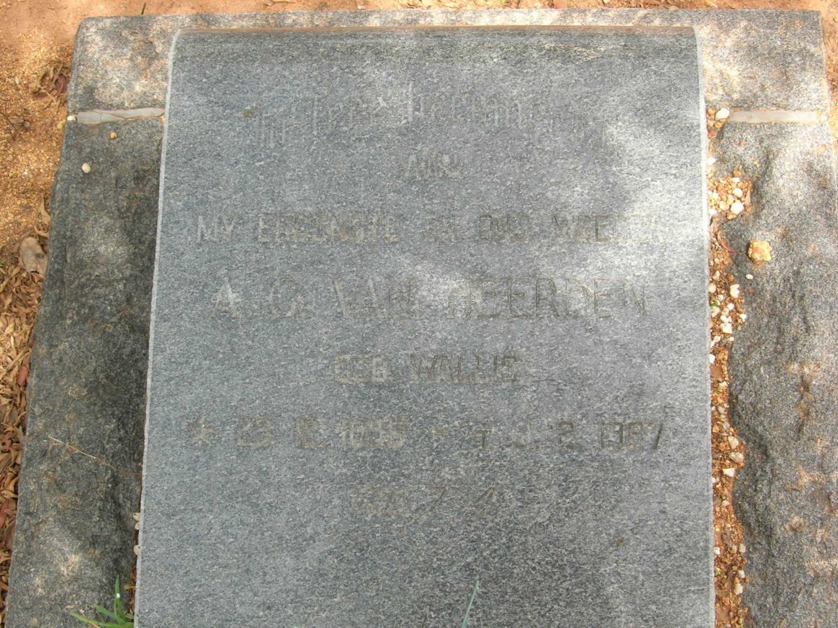 HEERDEN A.G., van nee WALLIS -1987