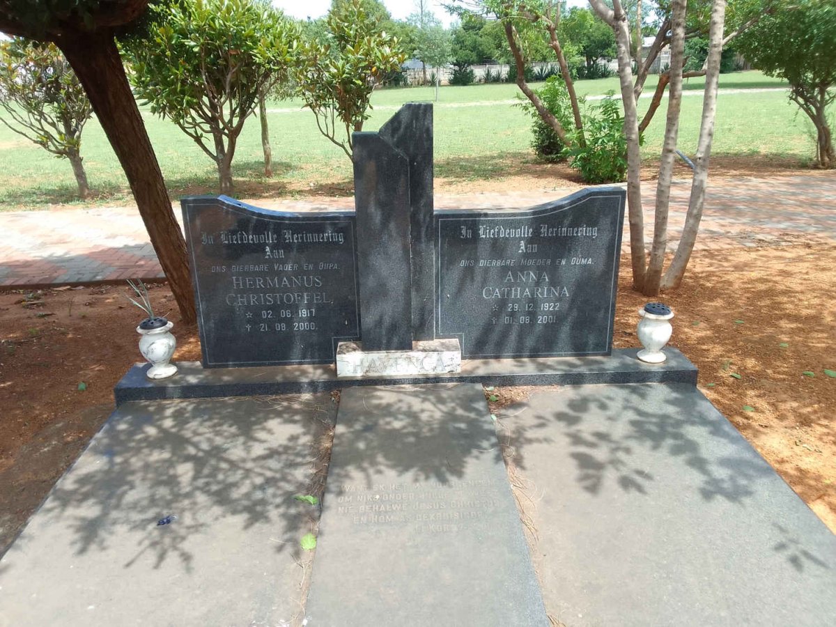 HAVENGA Hermanus Christoffel 1917-2000 &amp; Anna Catharina 1922-2001