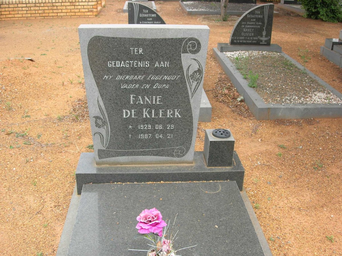 KLERK Fanie, de 1929-1987
