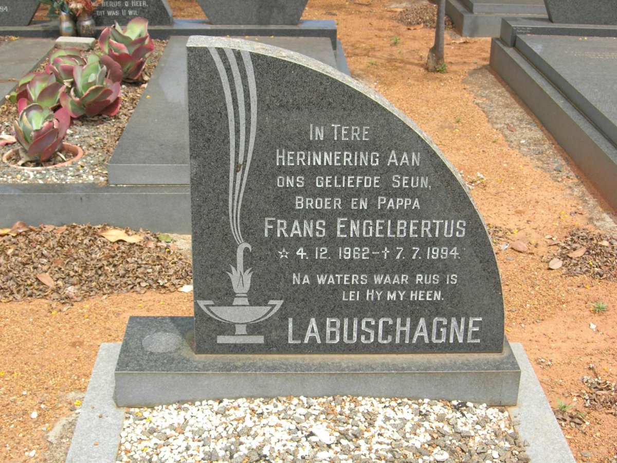 LABUSCHAGNE Frans Engelbertus 1962-1994