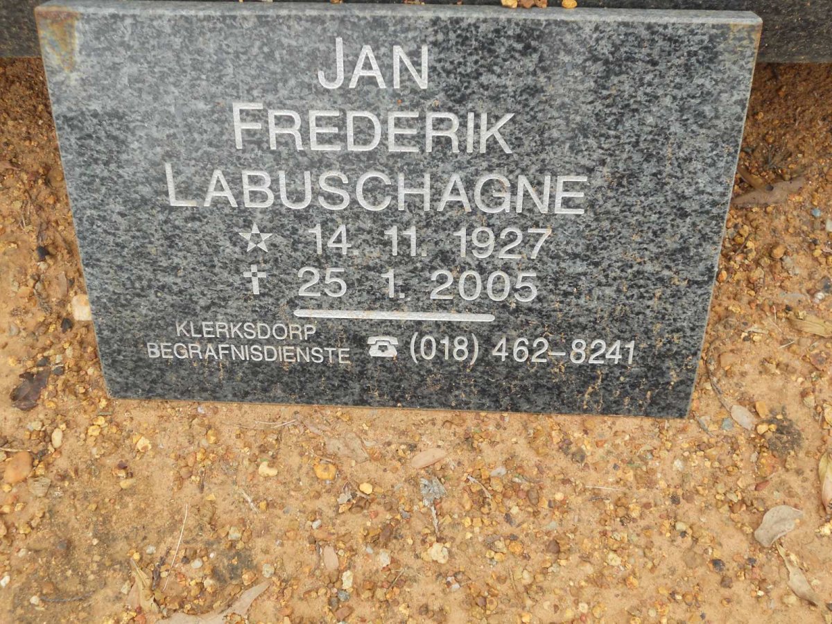 LABUSCHAGNE Jan Frederik 1927-2005