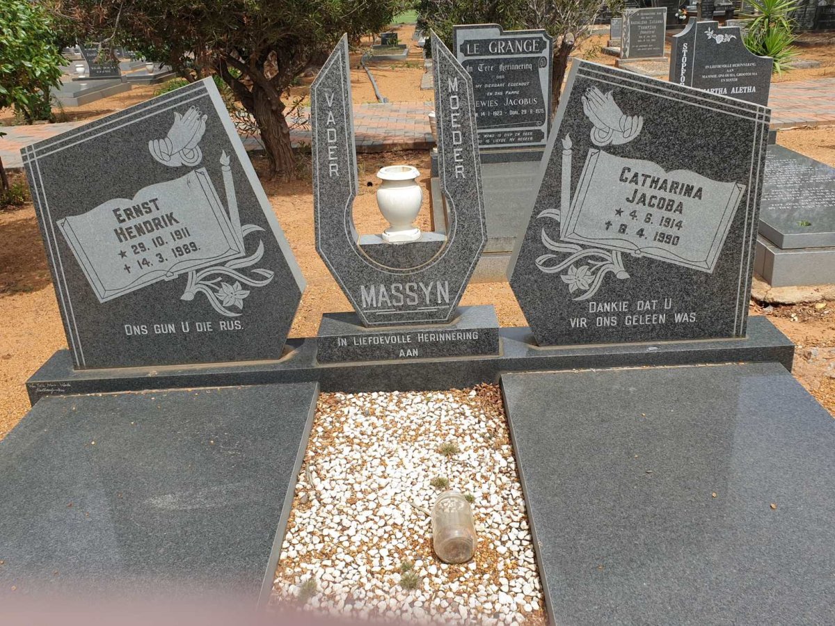 MASSYN Ernst Hendrik 1911-1989 &amp; Catharina Jacoba 1914-1990
