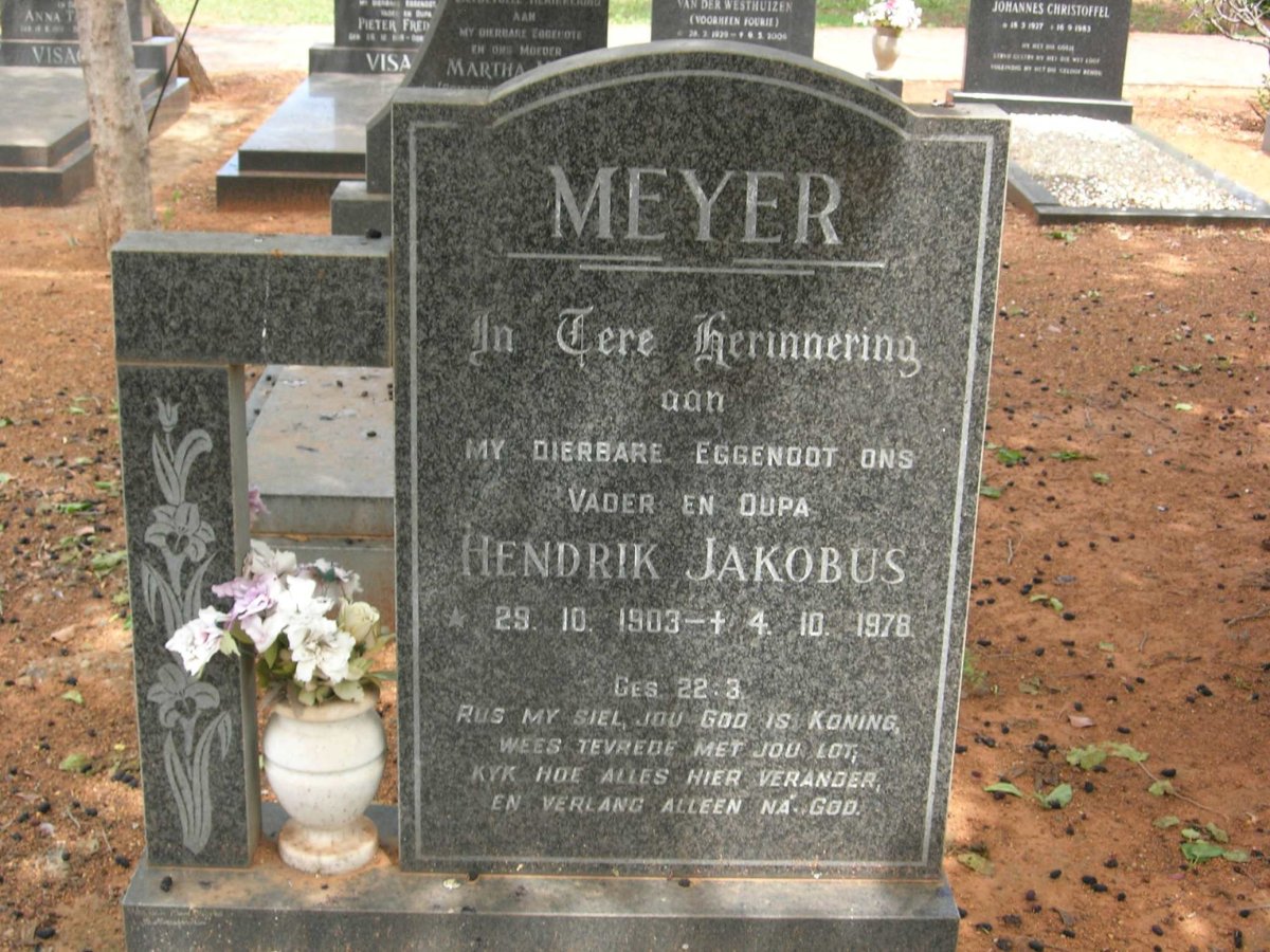 MEYER Hendrik Jakobus 1903-1978