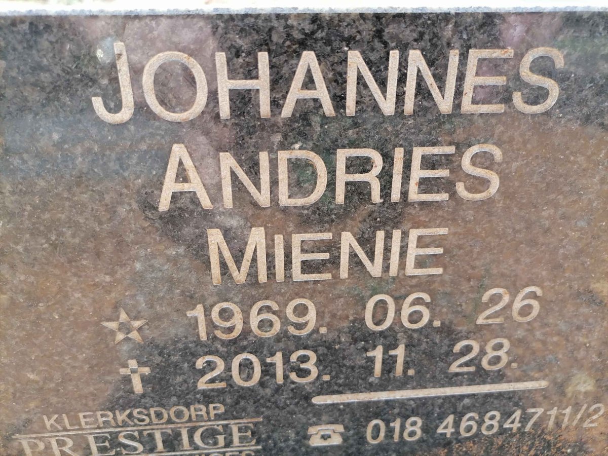 MIENIE Johannes Andries 1969-2013