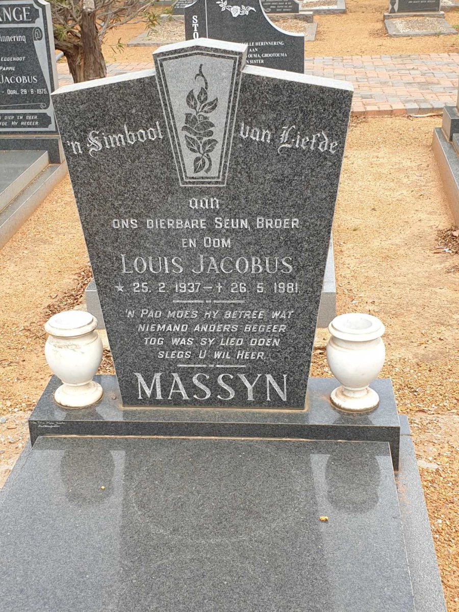 MASSYN Louis Jacobus 1937-1981