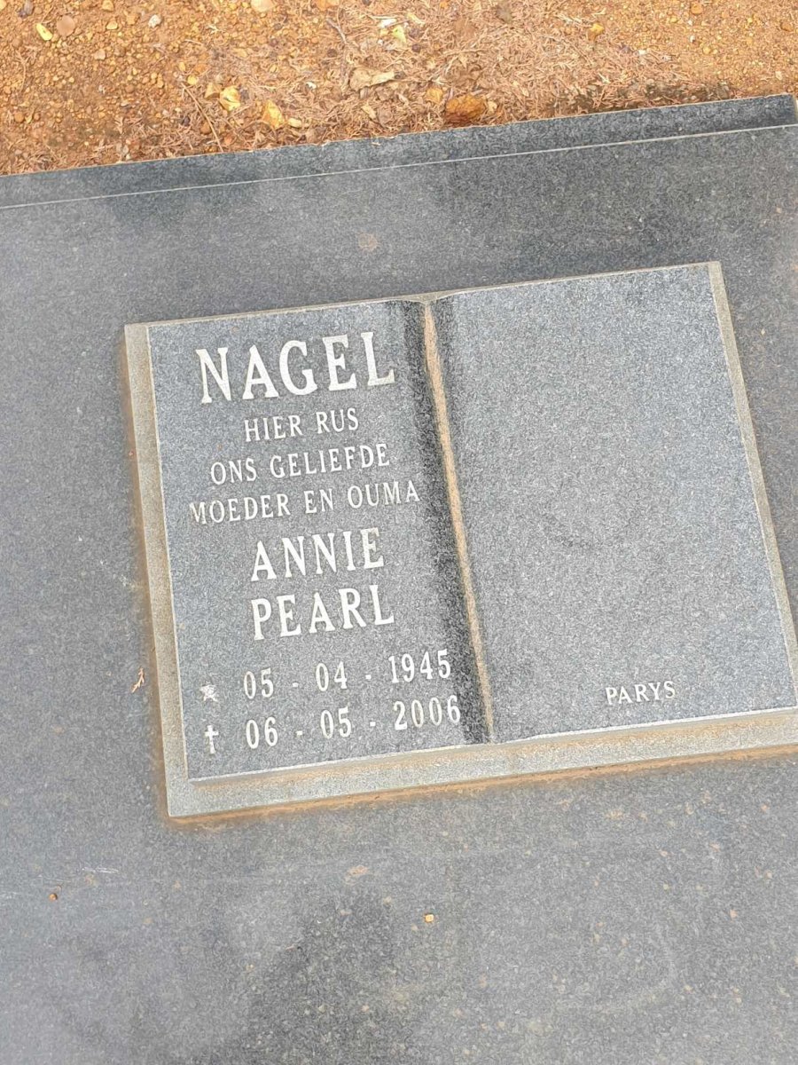 NAGEL Annie Pearl 1945-2006