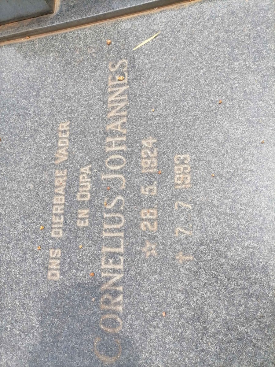 NIEKERK Cornelius Johannes, van 1924-1993 &amp; Aletta Fredrika BARNARD 1924-1991