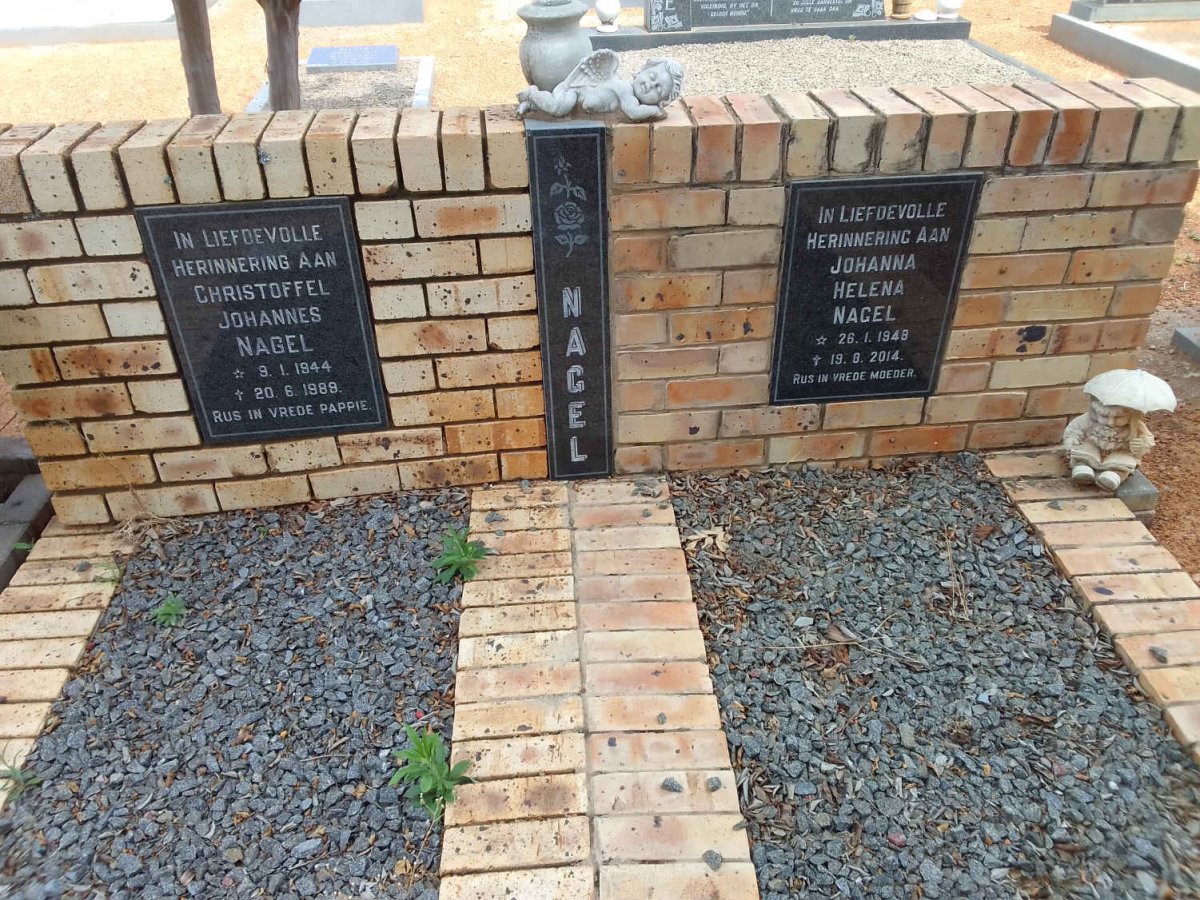 NAGEL Christoffel Johannes 1944-1989 &amp; Johanna Helena 1948-2014