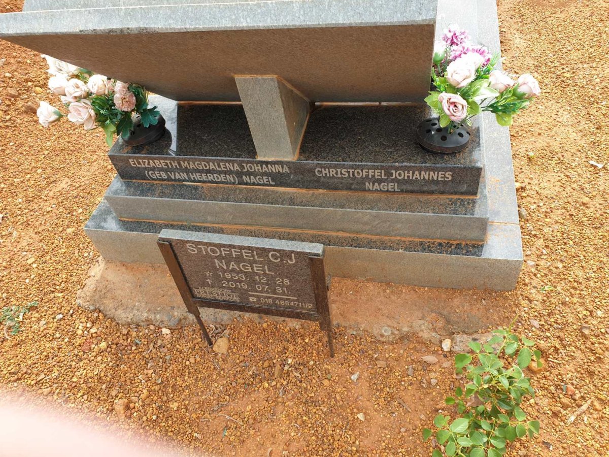 NAGEL Christoffel Johannes 1953-2019 &amp; Elizabeth Magdalena Johanna VAN HEERDEN 1955-