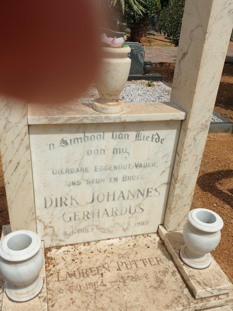 PUTTER Dirk Johannes Gerhardus 1963-1989 &amp; Laureen 1964-2011