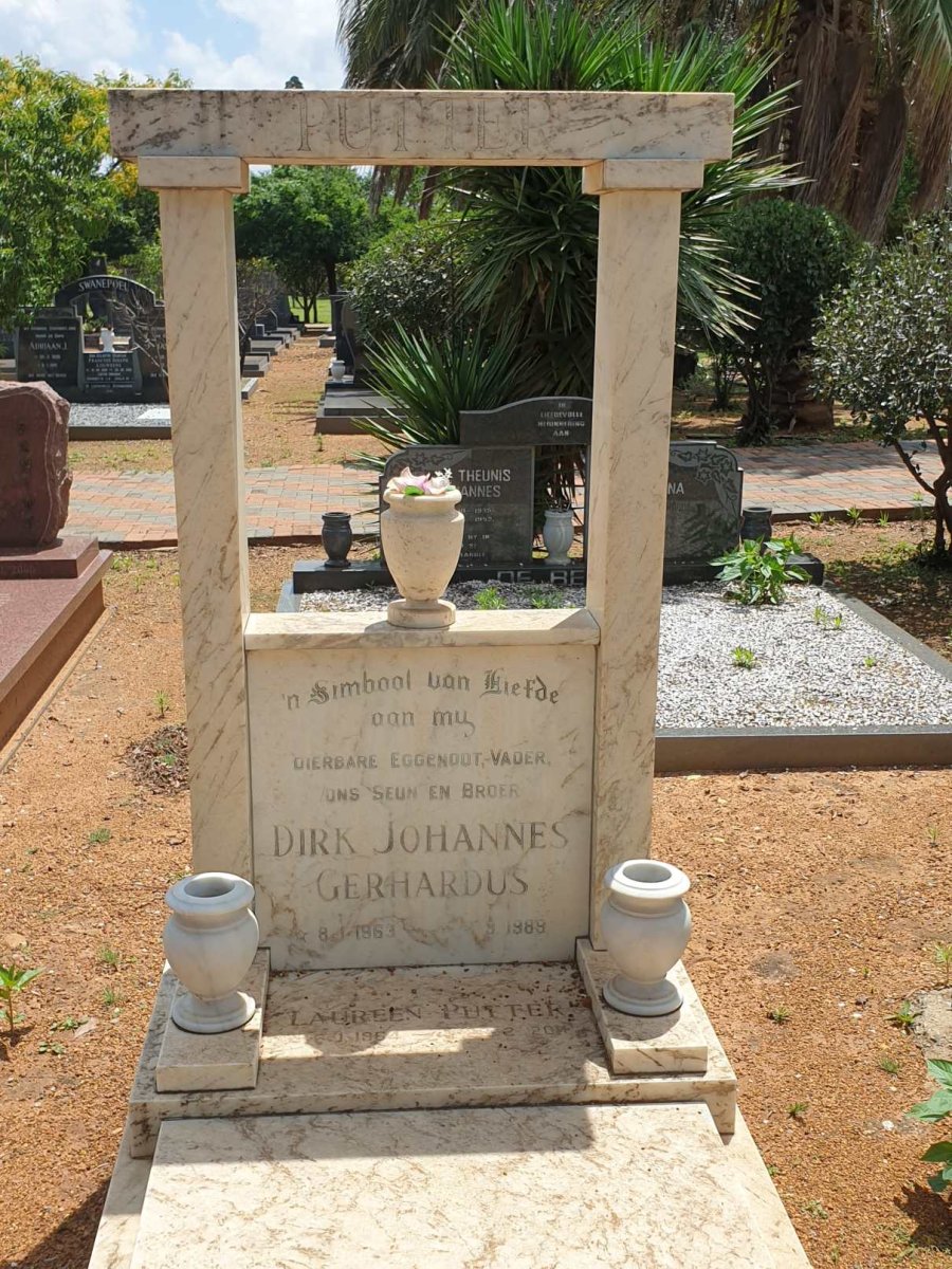 PUTTER Dirk Johannes Gerhardus 1963-1989 &amp; Laureen 1964-2011
