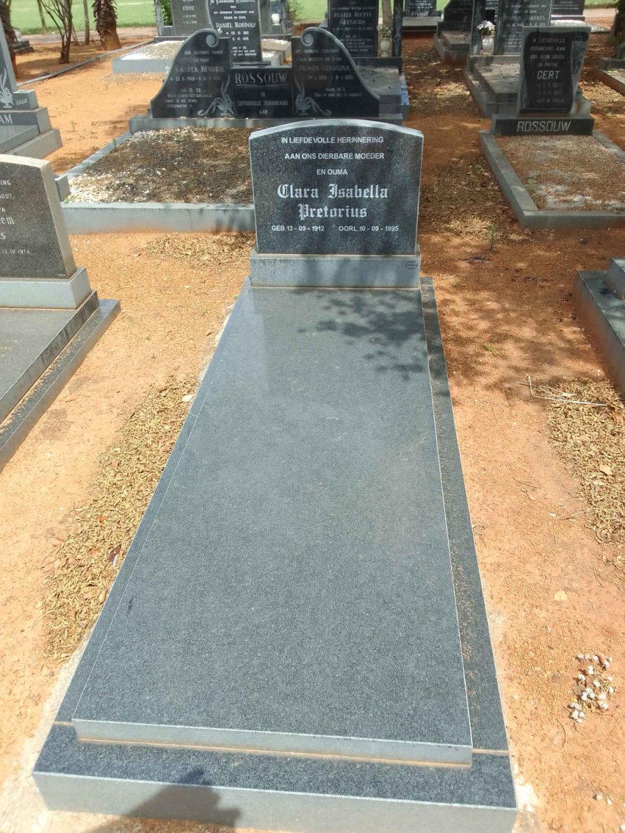 PRETORIUS Clara Isabella 1912-1995