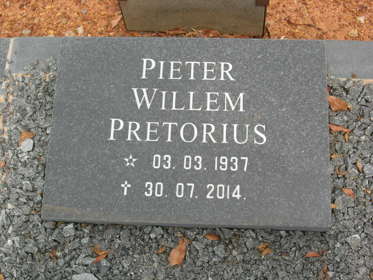 PRETORIUS Pieter Willem 1937-2014