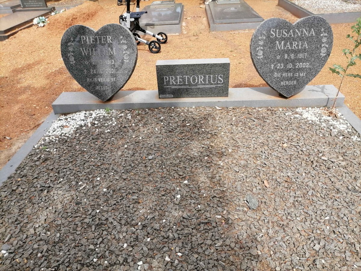PRETORIUS Pieter Willem 1913-2001 &amp; Susanna Maria 1917-2002