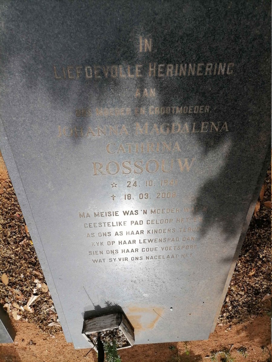 ROSSOUW Johanna Magdalena Cathrina 1941-2008