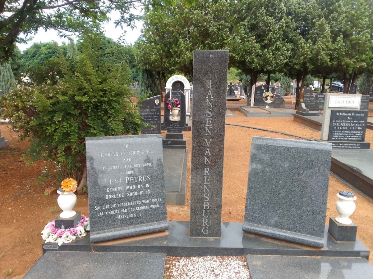 RENSBURG Levi Petrus, Jansen van 1949-2000