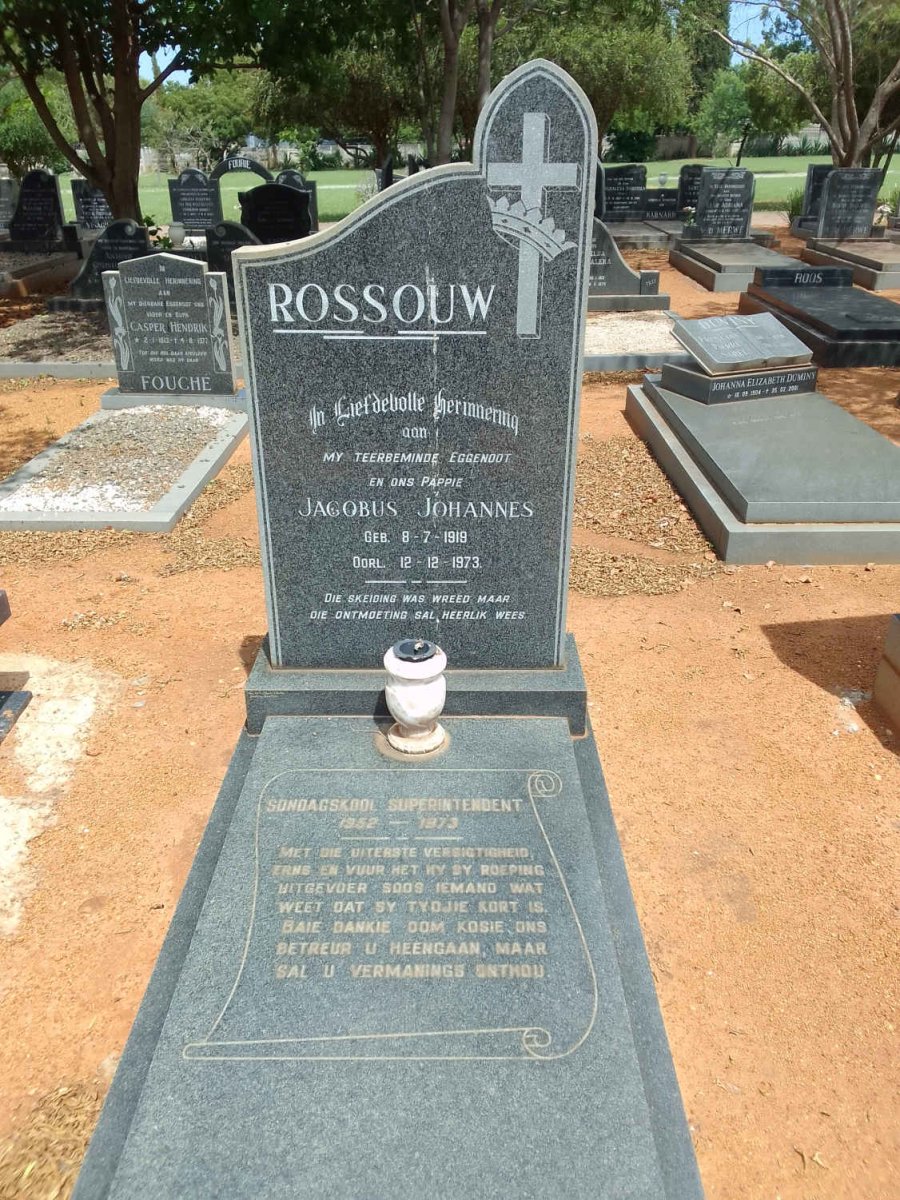 ROSSOUW Jacobus Johannes 1919-1973
