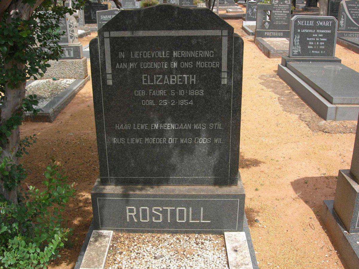 ROSTOLL Elizabeth nee FAURE 1883-1954
