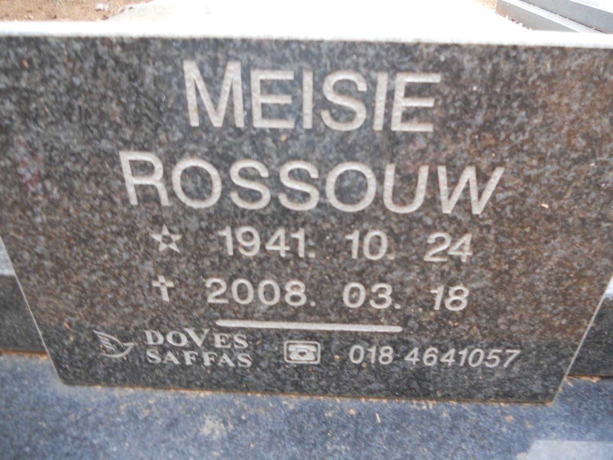 ROSSOUW Meisie 1941-2008