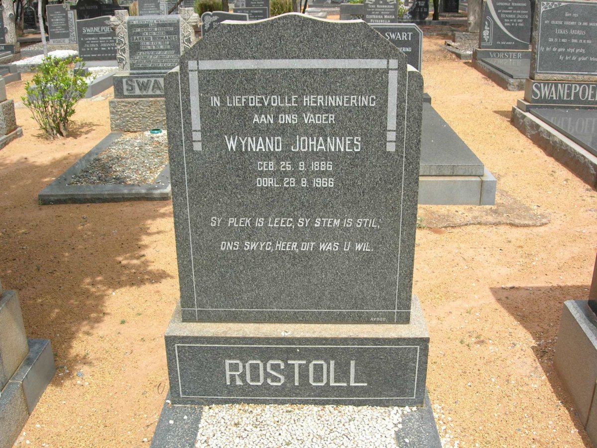 ROSTOLL Wynand Johannes 1886-1966