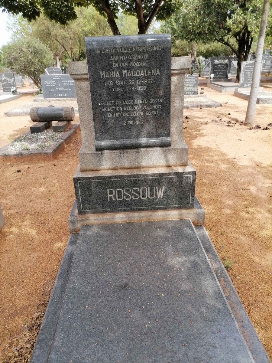 ROSSOUW Maria Magdalena nee SMIT 1897-1953