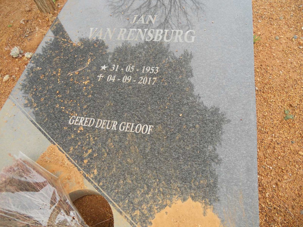RENSBURG J.A., van 1953-2017