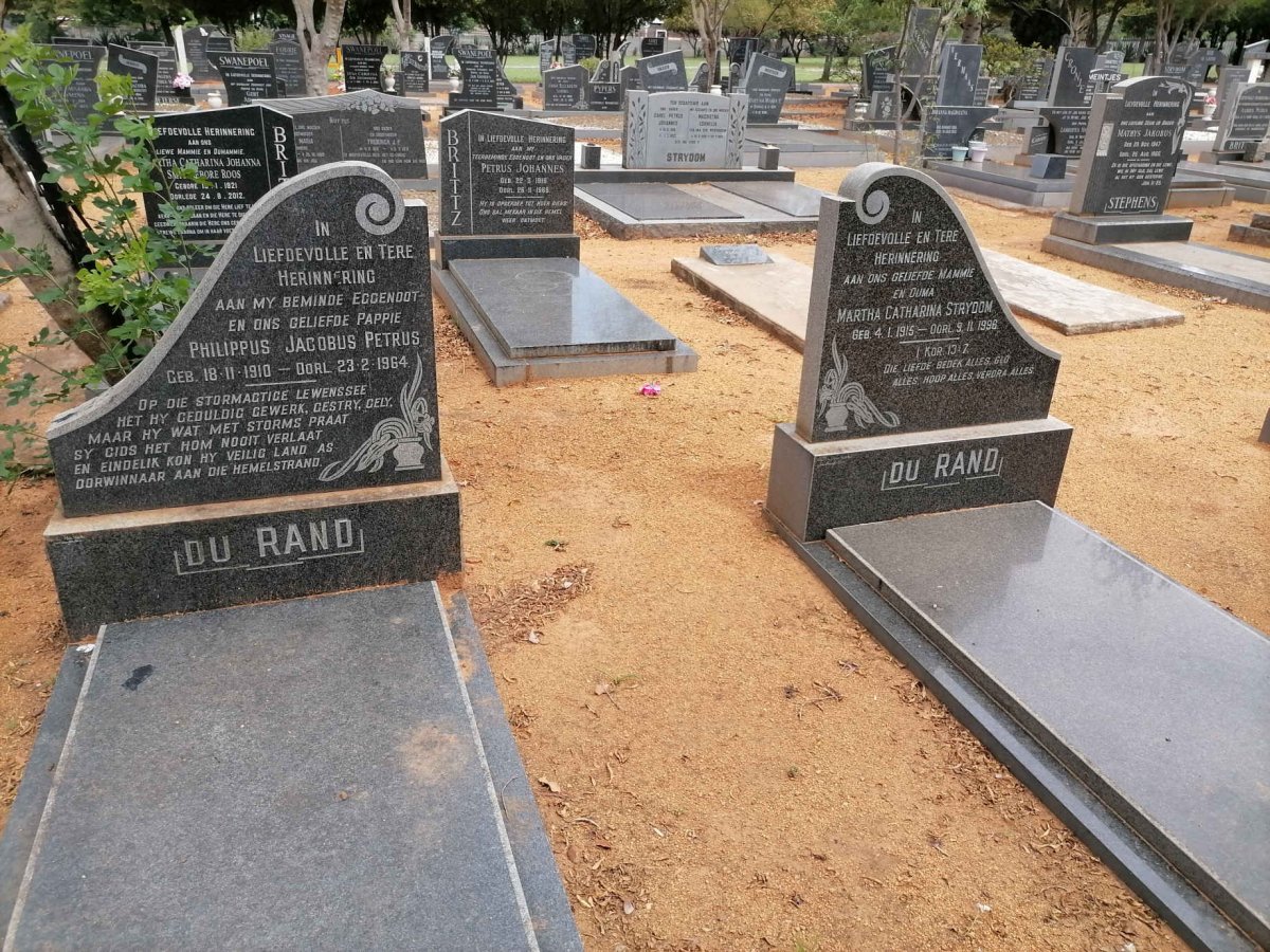 RAND Philippus Jacobus Petrus, du 1910-1964 &amp; Martha Catharina Strydom 1915-1996