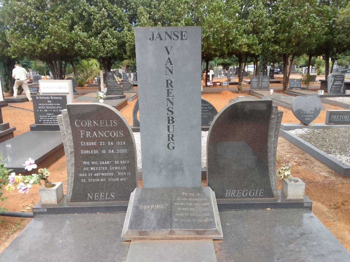 RENSBURG Cornelis Francois, Janse van 1924-2000 &amp; Breggie