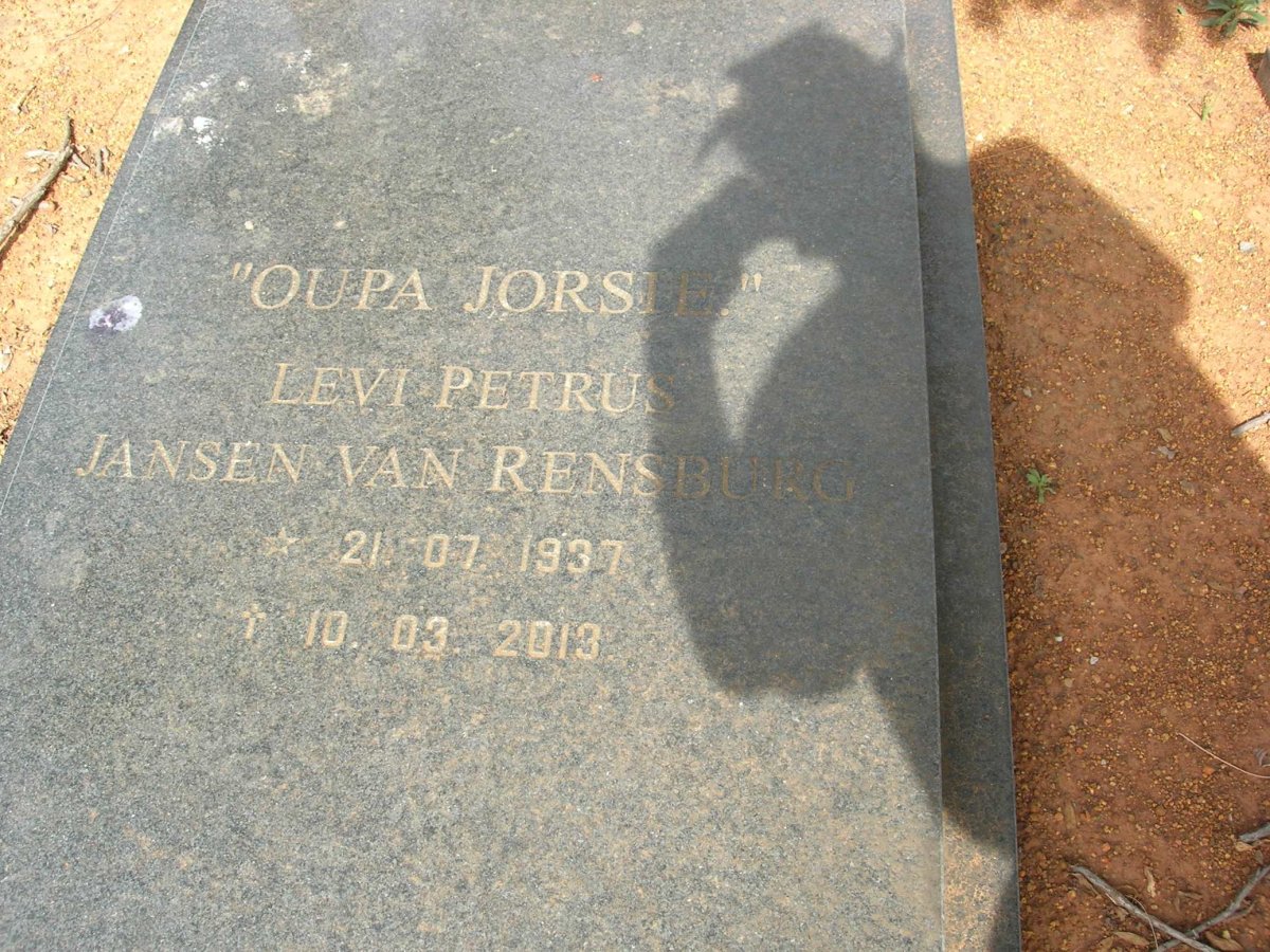 RENSBURG Levi Petrus, Jansen van 1937-2013