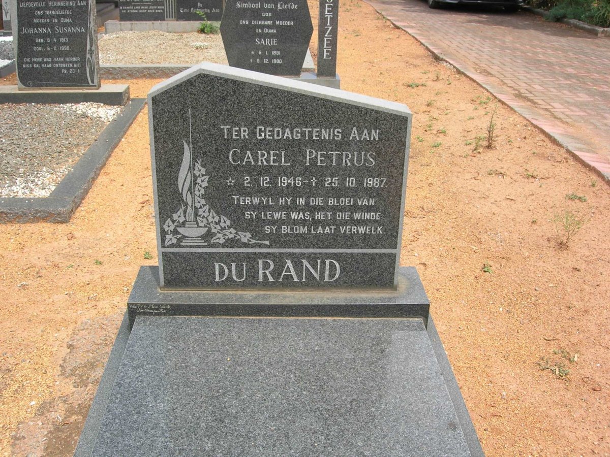 RAND Carel Petrus, du 1946-1987