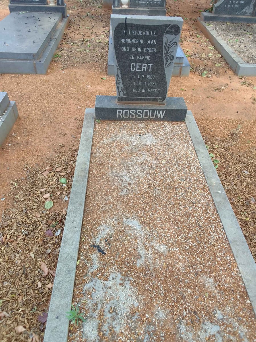ROSSOUW Gert 1927-1977
