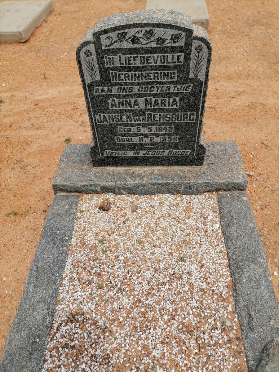 RENSBURG Anna Maria, Jansen van 1949-1950