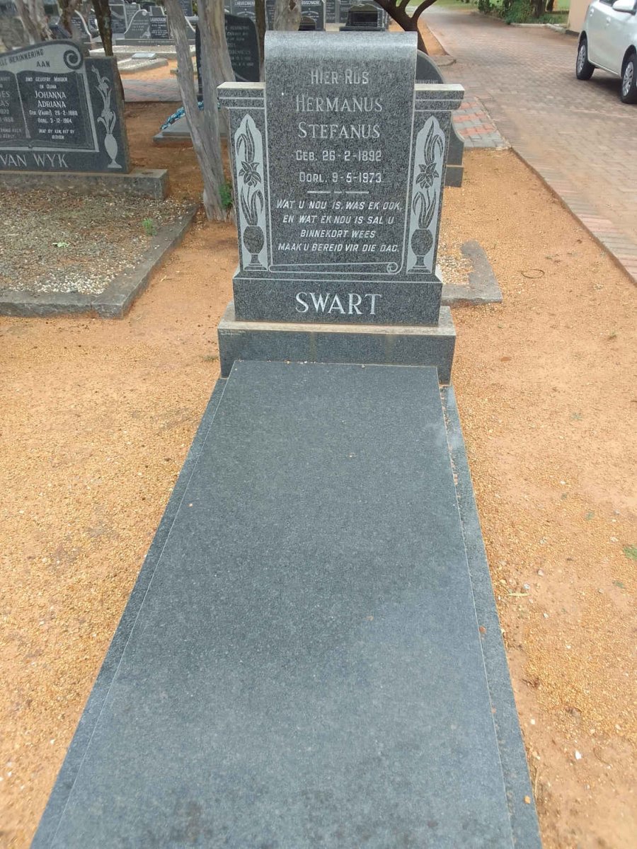 SWART Hermanus Stefanus 1892-1973