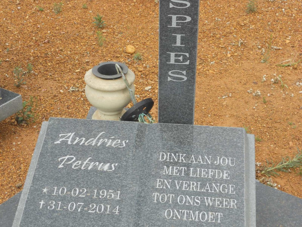 SPIES Andries Petrus 1951-2014